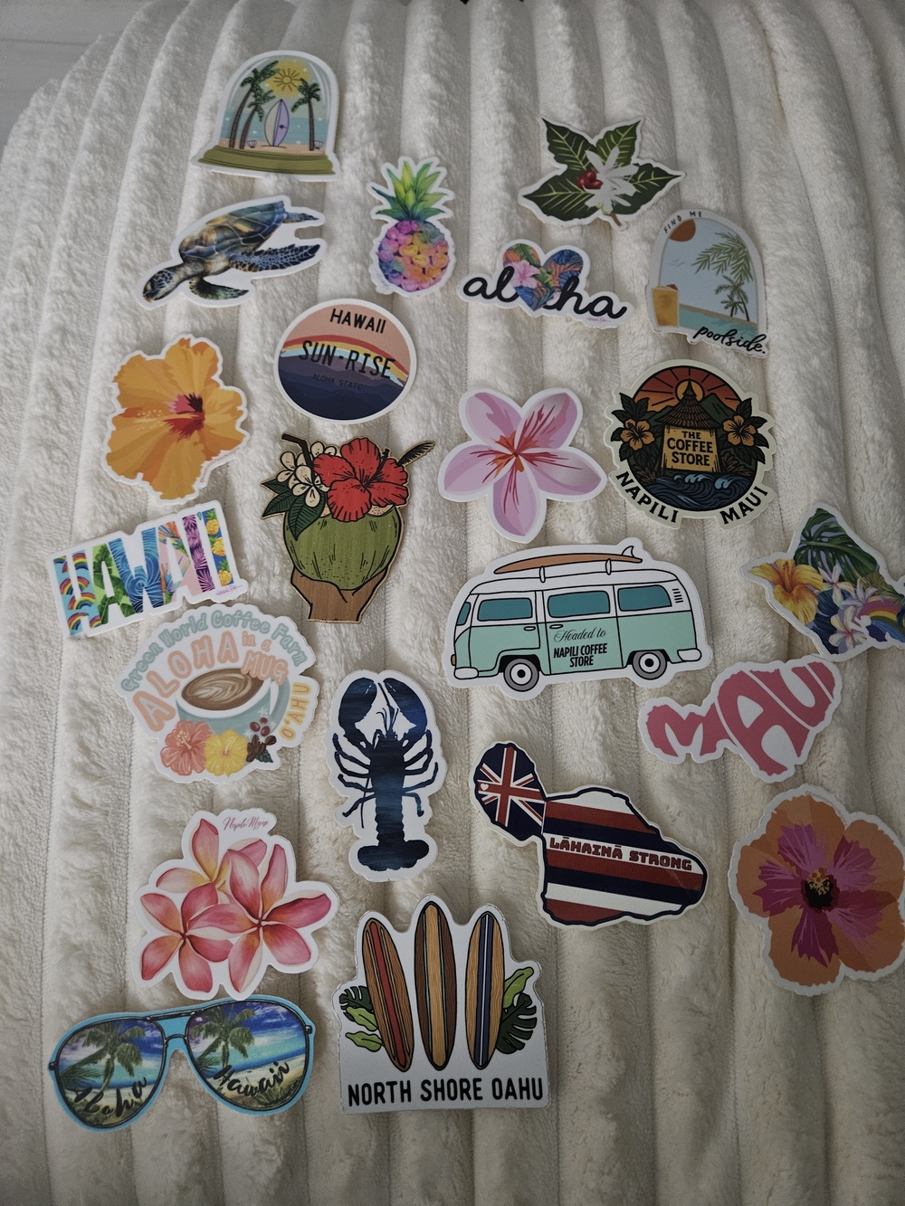 Hawaiian Stickers Assorted Tropical Designs